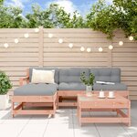 vidaXL Salon de jardin 5 Pièces avec coussins bois massif douglas