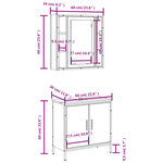 vidaXL Ensemble de meubles de salle de bain 2 Pièces Sonoma gris