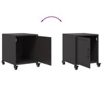 vidaXL Table de chevet noir 36x39x43 5 cm acier