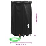 vidaXL Réservoir d'eau avec robinet pliable 500 L PVC