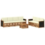 vidaXL Ensembles de canapés 8 pc Bois d'Acacia Massif