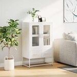 vidaXL Buffet haut blanc 68x39x111 5 cm acier