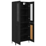 vidaXL Haut Armoire Chêne noir 69 5 x 34 x 180 cm Bois d'ingénierie
