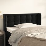 vidaXL Tête de lit avec oreilles Noir 103x16x78/88 cm Velours