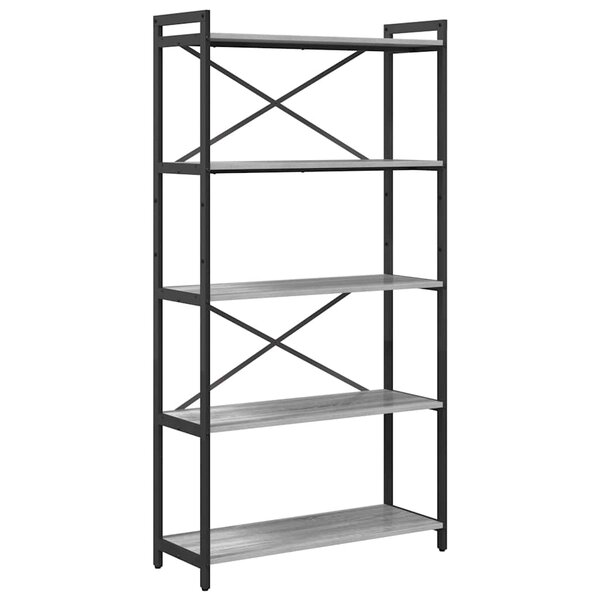 vidaXL Bibliothèque Sonoma gris 80 x 30 x 153 cm Bois d'ingénierie