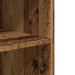 vidaXL Table d'appoint avec roues vieux bois 55x60x78 cm