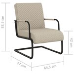 vidaXL Chaise cantilever Gris clair Similicuir