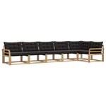 vidaXL Ensemble de canapés d'extérieur 6 pc Blanc et noir