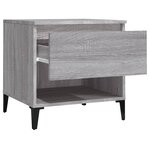 vidaXL Table d'appoint Sonoma gris 50x46x50 cm Bois d'ingénierie