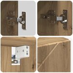 vidaXL Ensemble de mobilier de salle de bain 4 Pièces chêne artisanal