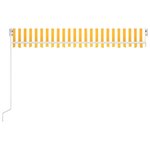 vidaXL Auvent manuel rétractable 400x350 cm Jaune et blanc