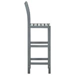 vidaXL Tabourets de bar lot de 4 gris bois d'acacia massif
