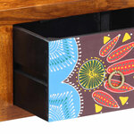 VidaXL Meuble TV mural multicolore 100x30x22 bois massif d'acacia