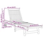 vidaXL Chaises longues lot de 2 Bois d'acacia solide