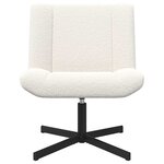 vidaXL Chaise pivotante Crème 63 x 75 x 76 cm tissu