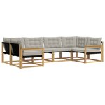 vidaXL Ensemble de canapés d'extérieur 6 pc Blanc et gris clair