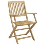 vidaXL Chaises pliables de jardin lot de 2 bois massif d'acacia