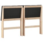 vidaXL Tête de lit capitonnée Noir 150 cm Pin massif