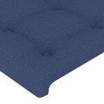 vidaXL Tête de lit à LED Bleu 147x16x118/128 cm Tissu