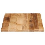 vidaXL Dessus de table bord vivant 70x60x3 8 cm bois de manguier brut