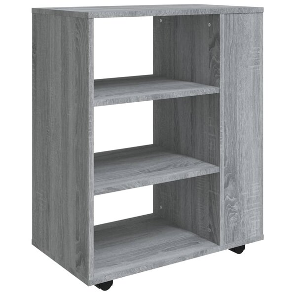 vidaXL Armoire roulante Sonoma gris 60x35x75 cm Bois d'ingénierie