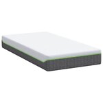 vidaXL Matelas Blanc et Gris 80 x 160 cm Ressort ensaché