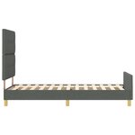 vidaXL Cadre de lit avec tête de lit Gris foncé 100 x 200 cm tissu