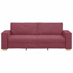 vidaXL Canapé 3 places Rouge vin 180 cm Tissu