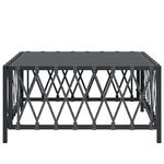 vidaXL Table de jardin anthracite 70x70x34 cm tissu tissé