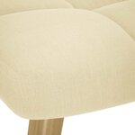 vidaXL Chaise de relaxation avec repose-pied Crème Tissu