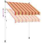 vidaXL Auvent rétractable manuel Multicolore 350 x 115 x 300 cm