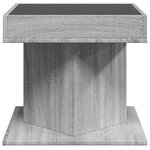 vidaXL Table basse avec LED sonoma gris 50x50x45 cm bois d'ingénierie