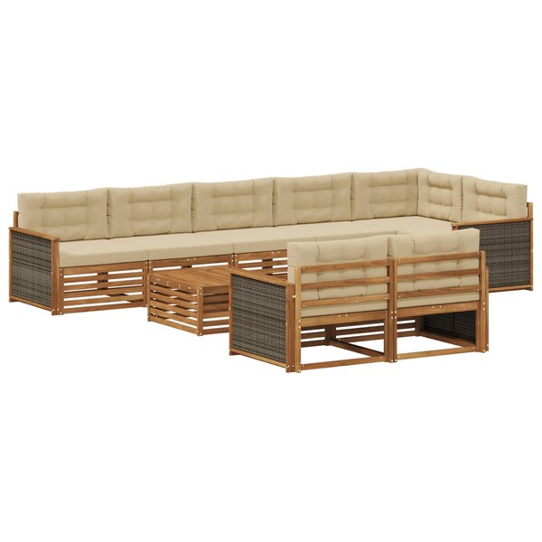 vidaXL Ensemble de canapés d'extérieur 9 pc