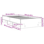 vidaXL Cadre de lit sans matelas chêne sonoma 90x190 cm