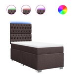 vidaXL Sommier à lattes de lit avec matelas Marron foncé 90x200 cm