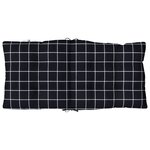 vidaXL Coussins de chaise à dossier bas lot de 4 motif à carreaux noir