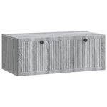 vidaXL Meuble TV mural Sonoma gris 78 5 x 41 x 30 cm Bois d'ingénierie