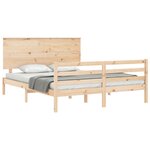vidaXL Cadre de lit sans matelas bois massif