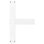 vidaXL Pieds de table de bar en T  2 pièces  blanc  60 x 35 x (90-91) cm  acier