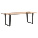 vidaXL Pieds de table à manger en forme de V  2 pièces  anthracite  80 x (72-73 3) cm  acier