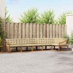 vidaXL Ensemble de canapés d'extérieur 6 pc Naturel et Beige