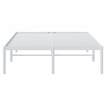 vidaXL Cadre de lit métal blanc 135x190 cm