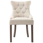 vidaXL Chaises à manger lot de 4 beige tissu