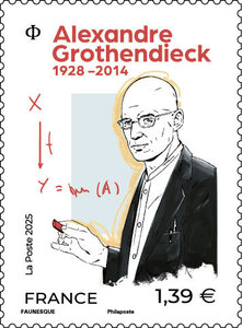 Timbre - Alexandre Grothendieck - Lettre verte