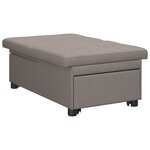 vidaXL Sofa-lit 3 en 1 en tissu taupe à design extensible