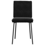 vidaXL Chaises à manger lot de 4 Noir Velours