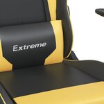 vidaXL Chaise de jeu Noir et doré Similicuir