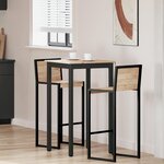vidaXL Table de bar Naturel 60 x 60 x 105 cm Bois de pin massif