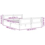 vidaXL Cadre de lit sans matelas pin massif marron miel 140x200 cm