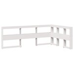 vidaXL Lit bibliothèque sans matelas blanc 120x190 cm bois pin massif